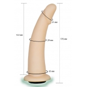 Телесная гладкая насадка-фаллоимитатор Harness - 17 см. - LOVETOY (А-Полимер) - купить с доставкой в Миассе