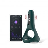 Изумрудное виброкольцо Magic Motion Rise с подхватом мошонки - Magic Motion - в Миассе купить с доставкой