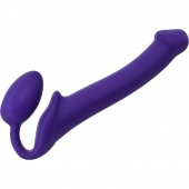 Фиолетовый безремневой страпон Silicone Bendable Strap-On - size M - Strap-on-me - купить с доставкой в Миассе
