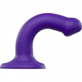 Фиолетовый фаллоимитатор-насадка Strap-On-Me Dildo Dual Density size S - 17 см. - Strap-on-me - купить с доставкой в Миассе