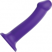 Фиолетовый фаллоимитатор-насадка Strap-On-Me Dildo Dual Density size L - 19 см. - Strap-on-me - купить с доставкой в Миассе