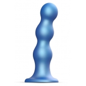 Голубая насадка Strap-On-Me Dildo Plug Balls size L - Strap-on-me - купить с доставкой в Миассе