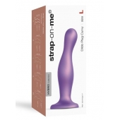 Фиолетовая насадка Strap-On-Me Dildo Plug Curvy size L - Strap-on-me - купить с доставкой в Миассе