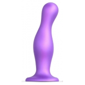 Фиолетовая насадка Strap-On-Me Dildo Plug Curvy size L - Strap-on-me - купить с доставкой в Миассе