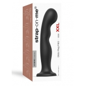 Черная насадка Strap-On-Me Dildo Plug P G size XXL - Strap-on-me - купить с доставкой в Миассе