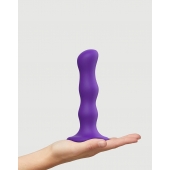 Фиолетовая насадка Strap-On-Me Dildo Geisha Balls size M - Strap-on-me - купить с доставкой в Миассе
