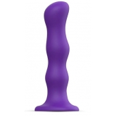 Фиолетовая насадка Strap-On-Me Dildo Geisha Balls size M - Strap-on-me - купить с доставкой в Миассе