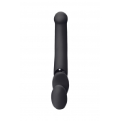 Черный безремневой вибрострапон Silicone Bendable Strap-On - size XL - Strap-on-me - купить с доставкой в Миассе