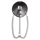 Утяжка для мошонки из искусственной кожи с цепочками PARACHUTE BALL STRETCHER - BlueLine - купить с доставкой в Миассе