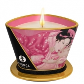 Массажная свеча Rose Petals с ароматом розы - 170 мл. - Shunga - купить с доставкой в Миассе