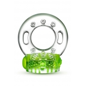 Зеленое эрекционное виброкольцо Arouser Vibrating C-Ring - Blush Novelties - в Миассе купить с доставкой