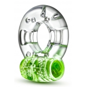 Зеленое эрекционное виброкольцо Arouser Vibrating C-Ring - Blush Novelties - в Миассе купить с доставкой