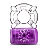 Фиолетовое эрекционное виброкольцо One Night Stand Vibrating C-Ring - Blush Novelties - в Миассе купить с доставкой