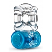 Синее эрекционное виброкольцо One Night Stand Vibrating C-Ring - Blush Novelties - в Миассе купить с доставкой