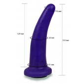 Фиолетовая гладкая изогнутая насадка-плаг - 13,3 см. - LOVETOY (А-Полимер) - купить с доставкой в Миассе