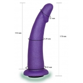 Фиолетовая гладкая изогнутая насадка-плаг - 17 см. - LOVETOY (А-Полимер) - купить с доставкой в Миассе