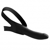 Черный кляп-страпон Masters Mini Face Fuck Strap-On - 14 см. - XR Brands - купить с доставкой в Миассе