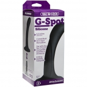 Черная изогнутая насадка Vac-U-Lock G-Spot - 16,5 см. - Doc Johnson - купить с доставкой в Миассе