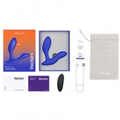 Синий анальный вибратор We-Vibe Vector+ - We-vibe - в Миассе купить с доставкой