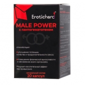 Капсулы для мужчин Erotichard male power с пантогематогеном - 20 капсул (0,370 гр.) - Erotic Hard - купить с доставкой в Миассе