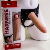 Страпон Харнесс из трусиков и насадки-фаллоса - 17,5 см. - LOVETOY (А-Полимер) - купить с доставкой в Миассе