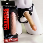 Телесная насадка-фаллос на трусиках с плугом - 16,5 см. - LOVETOY (А-Полимер) - купить с доставкой в Миассе