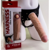 Насадка-фаллос в комплекте с трусиками Harness - 21,6 см. - LOVETOY (А-Полимер) - купить с доставкой в Миассе