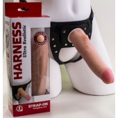 Реалистичный страпон Harness из трусиков и насадки-фаллоса - 18,5 см. - LOVETOY (А-Полимер) - купить с доставкой в Миассе