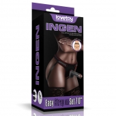 Женский темнокожий страпон Easy Strapon Set 7 Inch - 18 см. - Lovetoy - купить с доставкой в Миассе