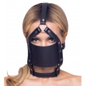 Черный намордник с кляпом-шаром Head Harness With A Gag - Orion - купить с доставкой в Миассе