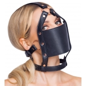 Черный намордник с кляпом-шаром Head Harness With A Gag - Orion - купить с доставкой в Миассе