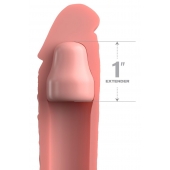 Телесная насадка-удлинитель 1 Inch Silicone X-tension - 17,8 см. - Pipedream - в Миассе купить с доставкой