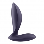 Фиолетовый анальный вибростимулятор Power Plug - Satisfyer - в Миассе купить с доставкой