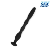 Черный силиконовый уретральный стимулятор - 10 см. - Sex Expert - купить с доставкой в Миассе