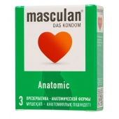 Презервативы анатомической формы Masculan Anatomic - 3 шт. - Masculan - купить с доставкой в Миассе