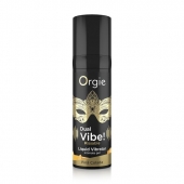 Съедобный гель Dual Vibe Pina Colada с эффектом вибрации и вкусом коктейля пина колада - 15 мл. - ORGIE - купить с доставкой в Миассе