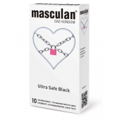 Ультрапрочные презервативы Masculan Ultra Safe Black - 10 шт. - Masculan - купить с доставкой в Миассе