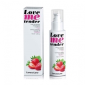 Съедобное согревающее массажное масло Love Me Tender Strawberry с ароматом клубники - 100 мл. - Love to Love - купить с доставкой в Миассе