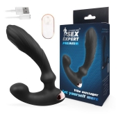 Черный вибромассажер простаты Sex Expert - 14,5 см. - Sex Expert - в Миассе купить с доставкой