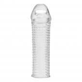 Текстурированная насадка на пенис Clear Textured Penis Enhancing Sleeve Extension - 16,5 см. - BlueLine - в Миассе купить с доставкой
