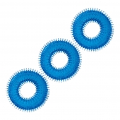 Комплект из трех голубых колец для эрекции 3-Pack Ultra-Stim Stretch Cock Rings - BlueLine - в Миассе купить с доставкой