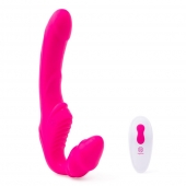 Розовый безремневой страпон на радиоуправлении Strapless Together - 22 см. - Together Toy - купить с доставкой в Миассе