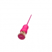 Розовый тонкий стимулятор Nipple Vibrator - 23 см. - I-MOON - купить с доставкой в Миассе