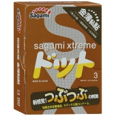 Презервативы Sagami Xtreme FEEL UP с точечной текстурой и линиями прилегания - 3 шт. - Sagami - купить с доставкой в Миассе