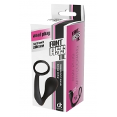 Черное эрекционное кольцо с анальной пробкой Anal Plug With Cockring - Dream Toys - в Миассе купить с доставкой