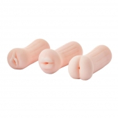 Набор из 3 мастурбаторов The Girl Next Door Tina - Dream Toys - в Миассе купить с доставкой