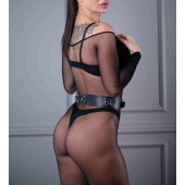 Черный кожаный пояс Sex Game - БДСМ Арсенал - купить с доставкой в Миассе
