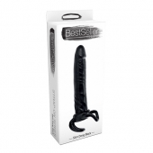 Чёрная насадка-фаллос для двойного проникновения INFLATABLE DILDO SLIM DONG  - 13,5 см. - Toyz4lovers - в Миассе купить с доставкой