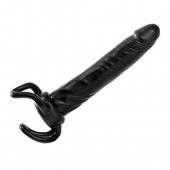 Чёрная насадка-фаллос для двойного проникновения INFLATABLE DILDO SLIM DONG  - 13,5 см. - Toyz4lovers - в Миассе купить с доставкой