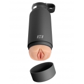 Серый мастурбатор в виде бутылки F*ck Flask - Pipedream - в Миассе купить с доставкой